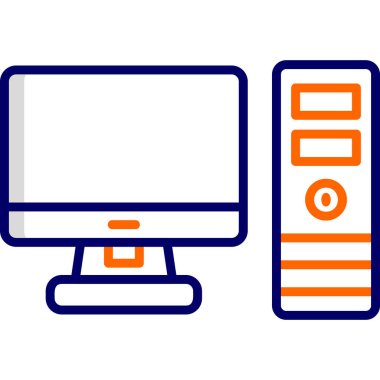 Bilgisayar modern simgesinin vektör illüstrasyonu