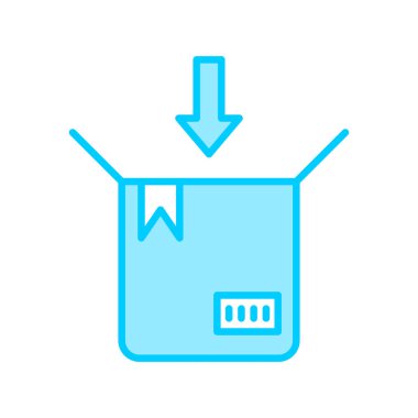 paket web simgesi, vektör çizim