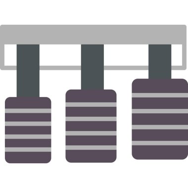 Modern fitness ekipmanlarının vektör çizimi