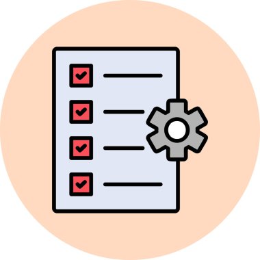 Kontrol listesi. Web simgesi basit illüstrasyon