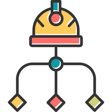 Çalışma akışı modern simgesi, vektör illüstrasyonu