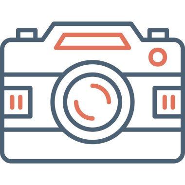 Fotoğraf Kamerası Simgesi. Vektör İllüstrasyonu