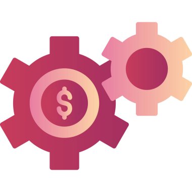 Düz tasarımda soyut para simgesi.