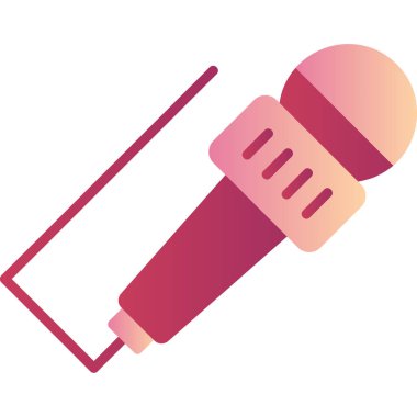 mikrofon simgesi vektör illüstrasyonu