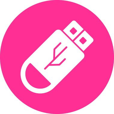 usb flash drive icon. simple illustration of computer keyboard vector button for web design
