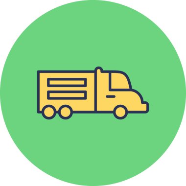delivery truck icon vector. thin line sign