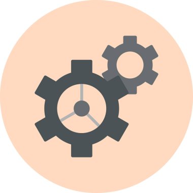 Çarklar, vites döndürme simgesi çizimi