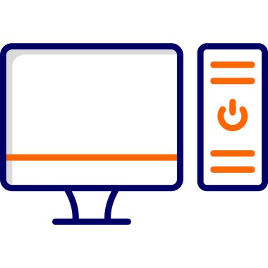 Bilgisayar. Web simgesi basit illüstrasyon 