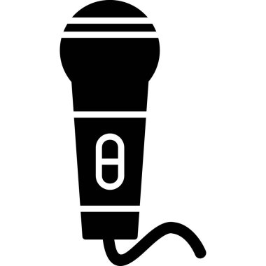 mikrofon simgesi vektör illüstrasyonu