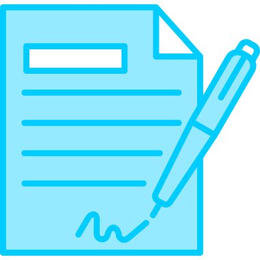 Contract icon, vector illustration simple design