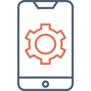 graphic illustration of Mobile Setting, cogs 