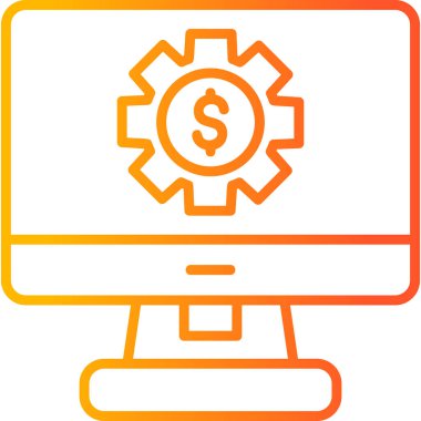 Dolar ve bitcoin sembollü bilgisayar monitörü