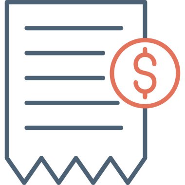 Fatura. Web simgesi basit illüstrasyon