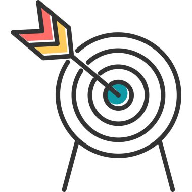 hedef simge vektör illüstrasyonu