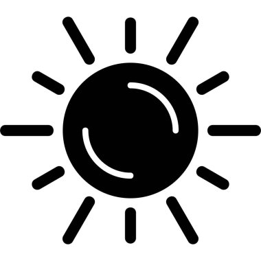 Güneş simgesinin vektör illüstrasyonu 