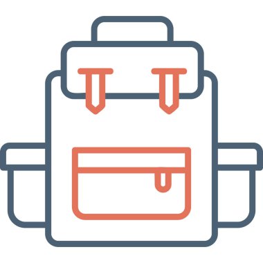 Çanta. Web simgesi basit illüstrasyon