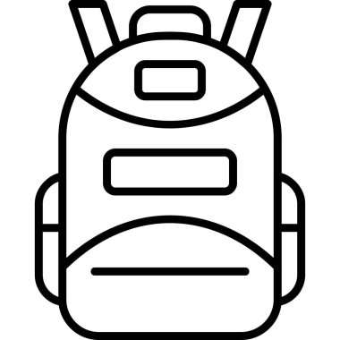 Sırt çantası. Web simgesi basit illüstrasyon