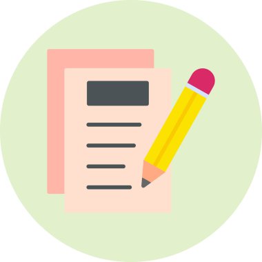 Notes Writing web icon, vector illustration