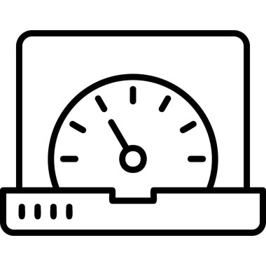 güç metre vektör simgesi 