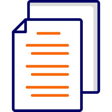 Belge simgesinin vektör illüstrasyonu