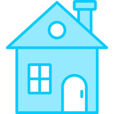 Arkaplanda emlak evi simgesi.