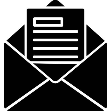 E- posta İş Teklif simgesi vektör illüstrasyonu