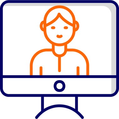 Bilgisayar modern simgesinin vektör illüstrasyonu