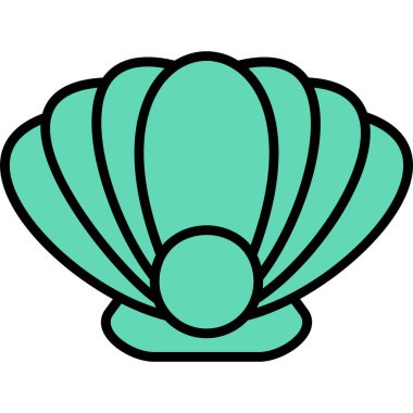 deniz kabuğu, ağ basit illüstrasyon