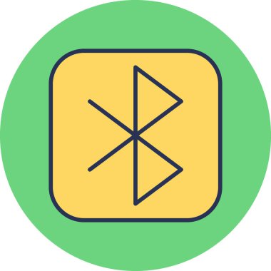 graphic art illustration of mobile Bluetooth transfer icon 