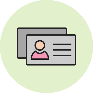 İş Kartları modern simge, vektör illüstrasyonu