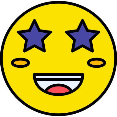 emoji. Web simgesi basit illüstrasyon