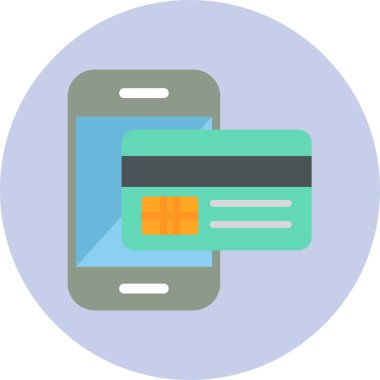 Kredi kartıyla. Basit resimleme