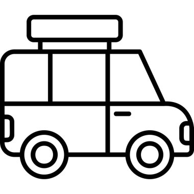 Araba modern simgesi, vektör illüstrasyonu