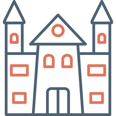 kale ikonu vektör illüstrasyonu