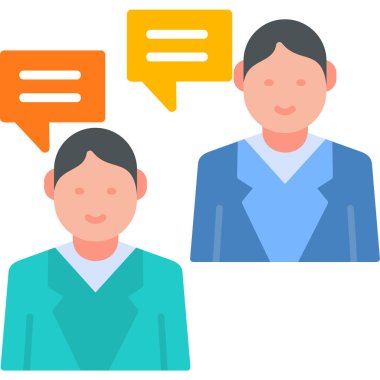 Tartışma. Web simgesi basit illüstrasyon