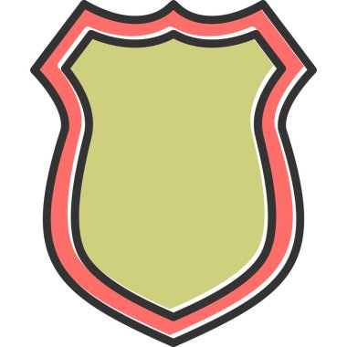 kalkan simgesi, vektör illüstrasyonu basit tasarım