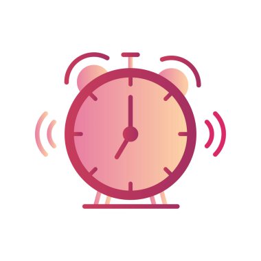 Alarm Saati zamanı, akıllı telefon aygıtının dijital illüstrasyonu 