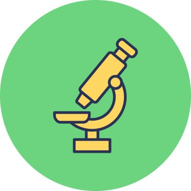Mikroskop. Web simgesi basit illüstrasyon