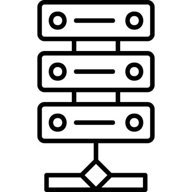 Sunucu. Web simgesi basit illüstrasyon