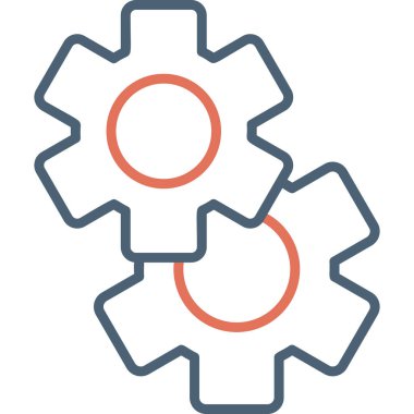 Gear modern simge, vektör illüstrasyonu