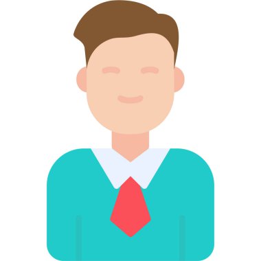 Adam avatar ikonu. vektör illüstrasyonu 