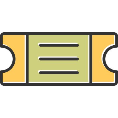 Bilet. Web simgesi basit illüstrasyon