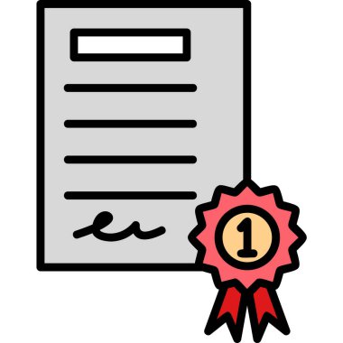 Sertifika. Web simgesi basit tasarım 