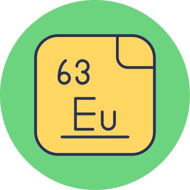 periyodik element tablosu, 63 Europium illüstrasyonu
