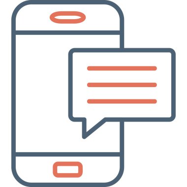 Konuş. Web simgesi basit illüstrasyon