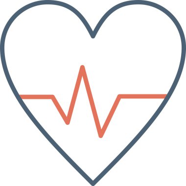 Kalp. Web simgesi basit illüstrasyon