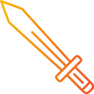 Kılıç. Web simgesi basit illüstrasyon