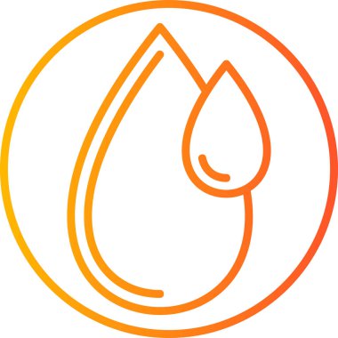 Bir damla simgesinin vektör illüstrasyonu