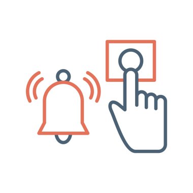 Acil Durum Alarm Düğmesinin vektör çizimi