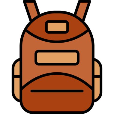 Sırt çantası. Web simgesi basit illüstrasyon